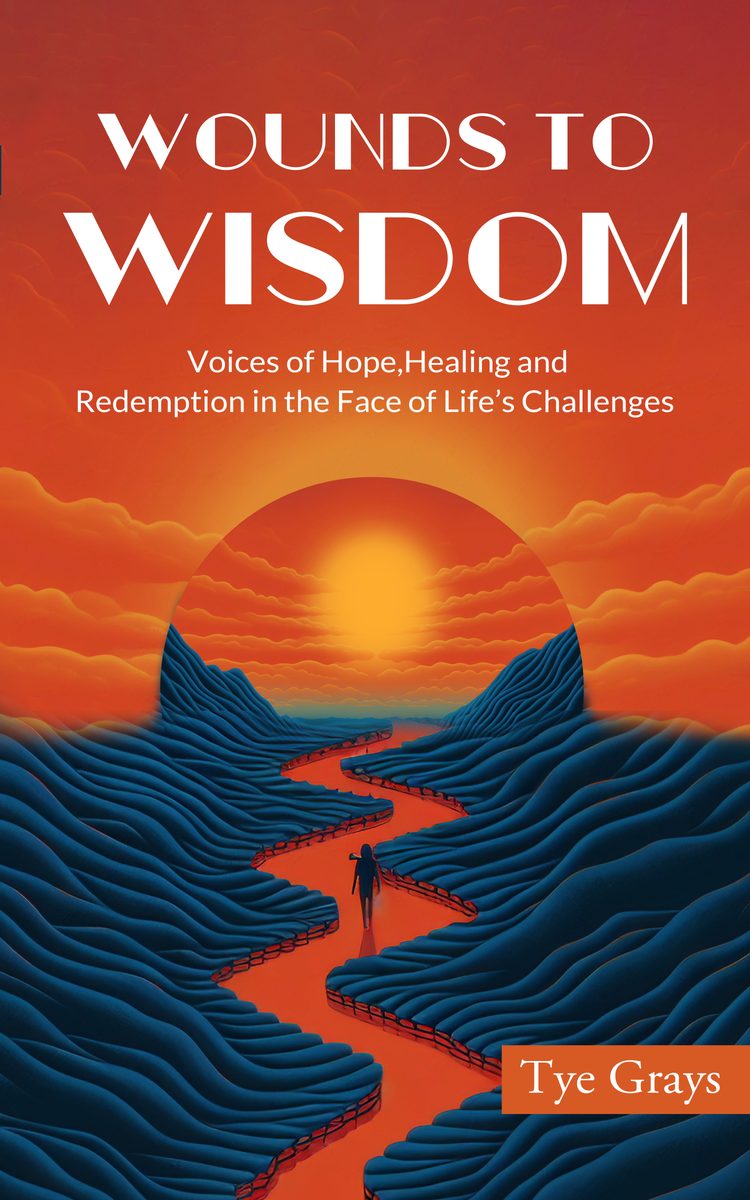 Wounds to Wisdom book cover design by WowPlum
